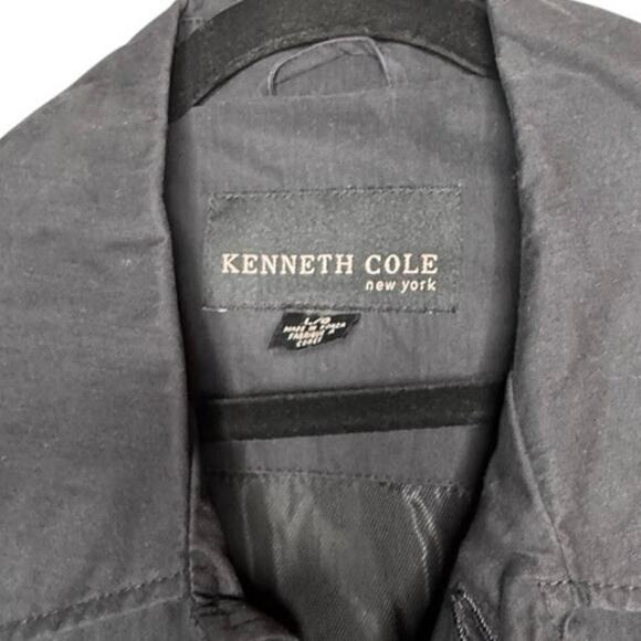 KENNETH COLE NEW YORK MENS BLACK RAIN OVERCOAT SIZE L - Picture 8 of 8